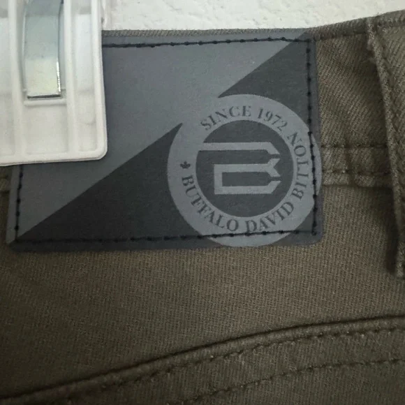 Buffalo David Bitton Archer Slim Stretch 5 Pocket Pant Green - Picture 8 of 9